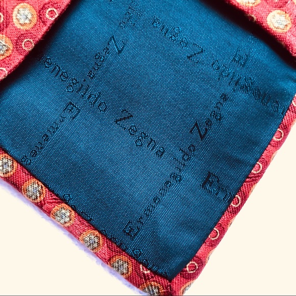 Ermenegildo Zegna silk tie fall bright oranges - Picture 7 of 7